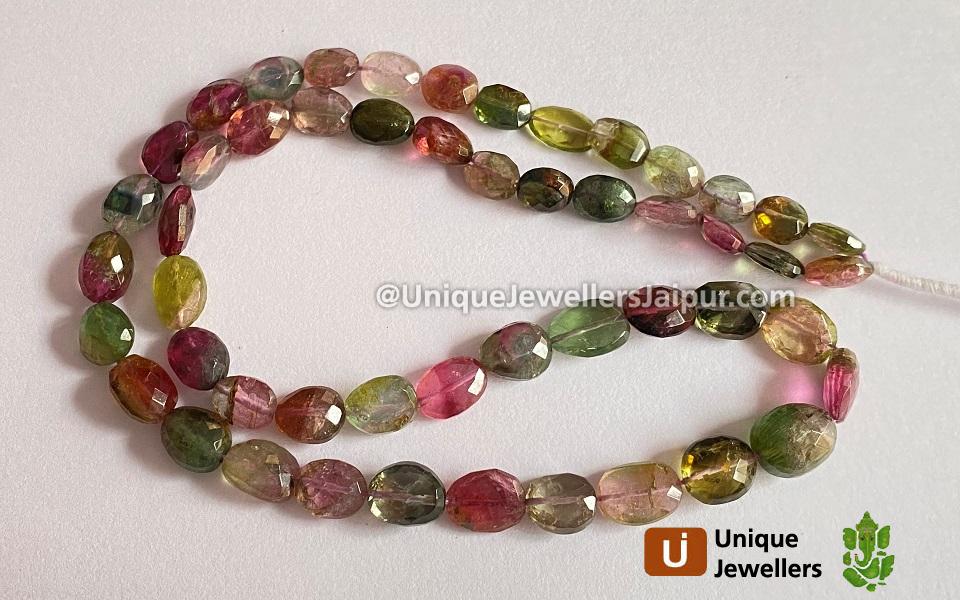 Tourmaline Faceted Oval Beads